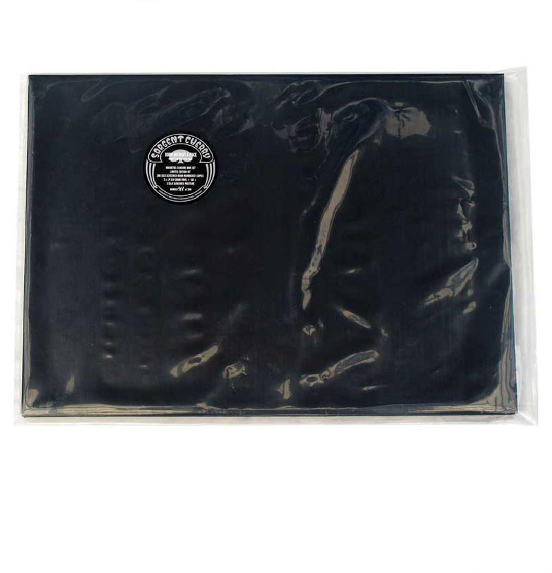 02 . Hand-silkscreened, 19 x 13 inch magnetic closure box